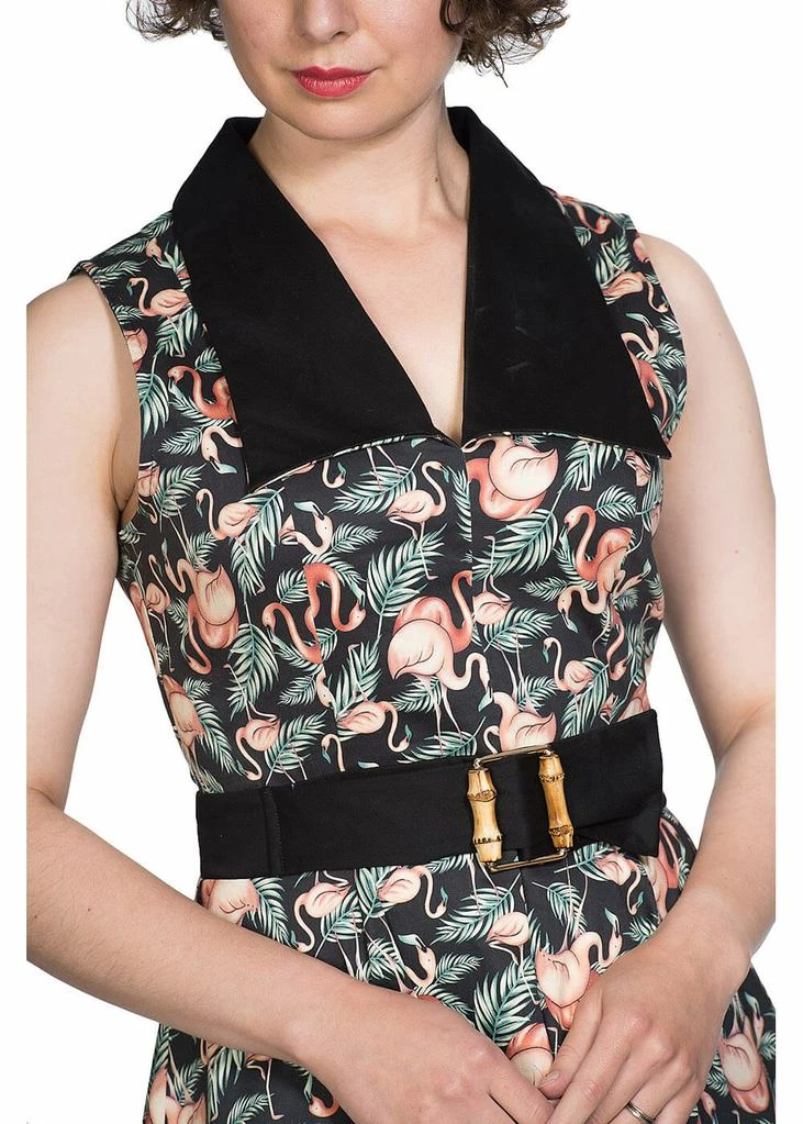 Banned Flamingo Honnie 50's Swing Dress Black - Image 2