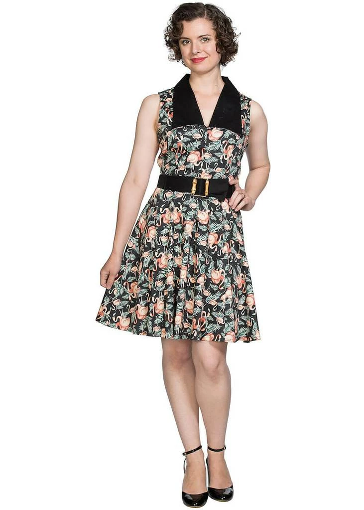 Banned Flamingo Honnie 50's Swing Dress Black - Image 4