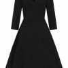 Banned Heart 40's A-Line Dress Black