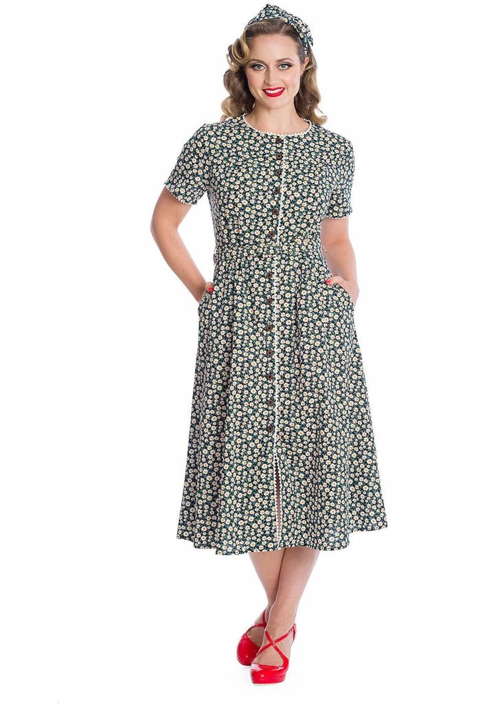 Banned Daisy 40's Swing Dress Black - Image 4