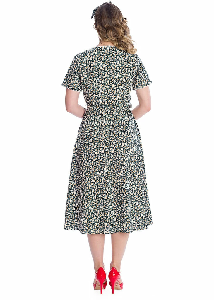 Banned Daisy 40's Swing Dress Black - Image 3