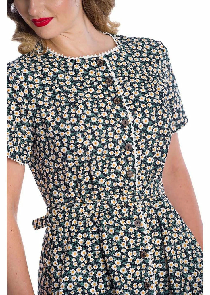 Banned Daisy 40's Swing Dress Black - Image 2