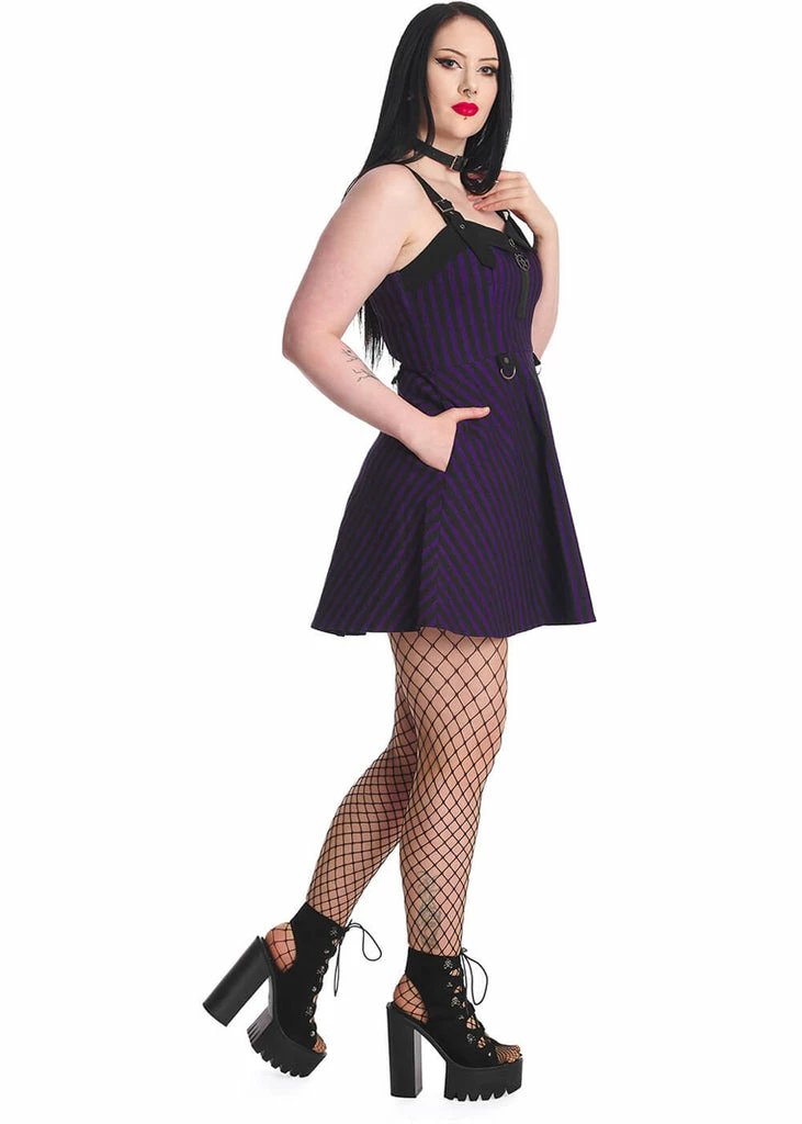Banned Spooky Nightwalks 50's Swing Dress Purple - Image 2