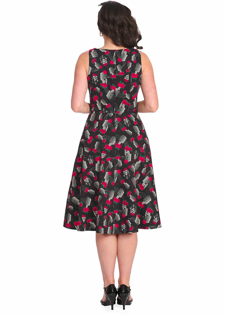 Banned Nashville Sweetheart 50's Swing Dress Black - Image 3