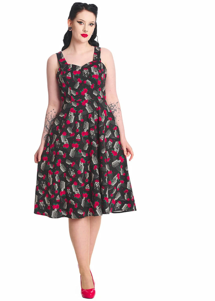 Banned Nashville Sweetheart 50's Swing Dress Black - Image 5