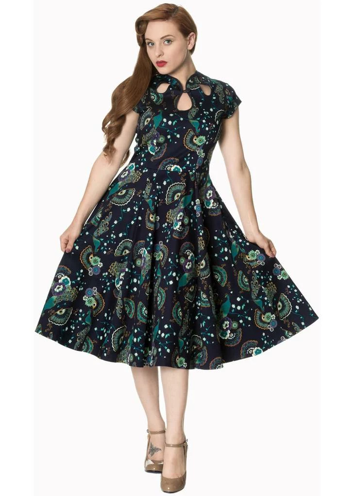 Banned Proud Peacock Cutout Swing Dress - Image 2