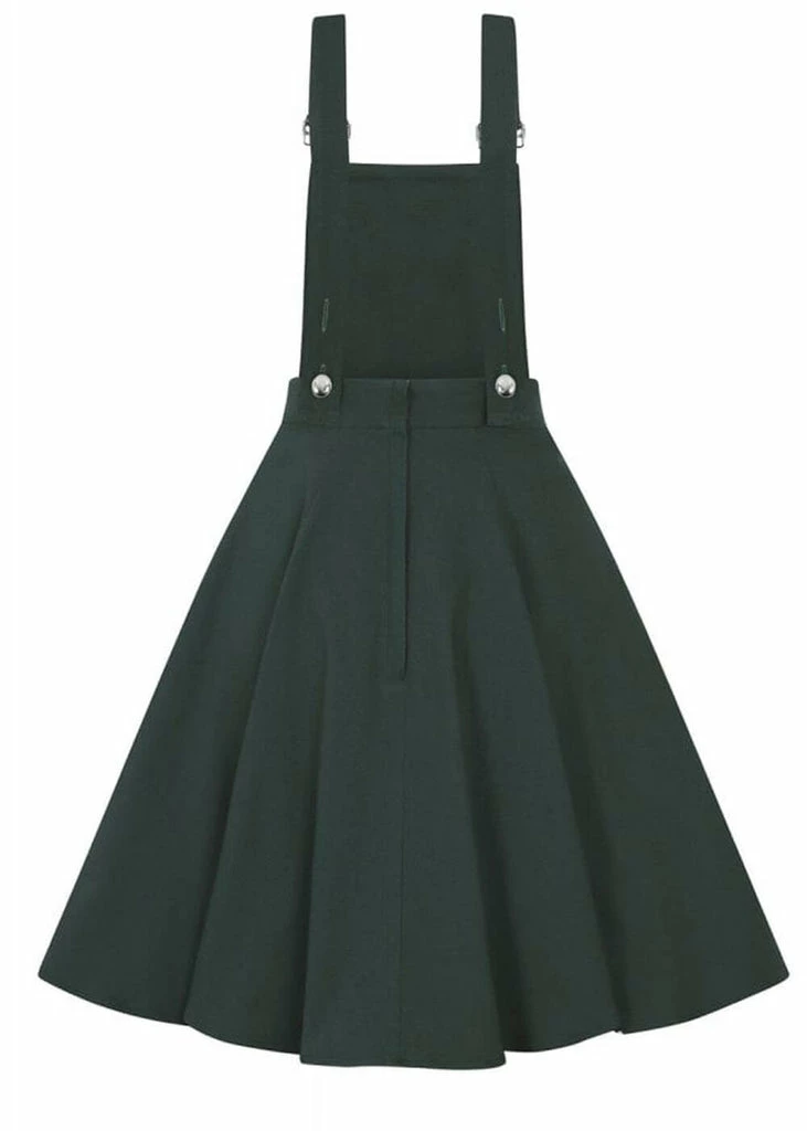 Collectif Kayden 40's Overalls Swing Dress Green - Image 3