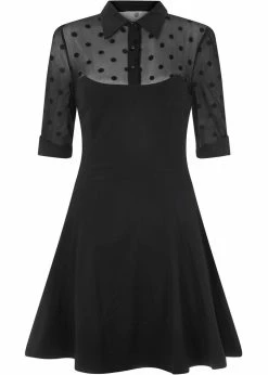 Collectif Wednesday Skater 50's Dress Black