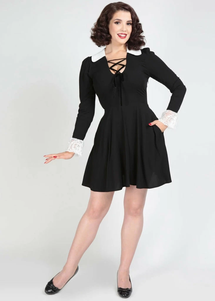 Collectif Marceline 60's Dress Black - Image 2