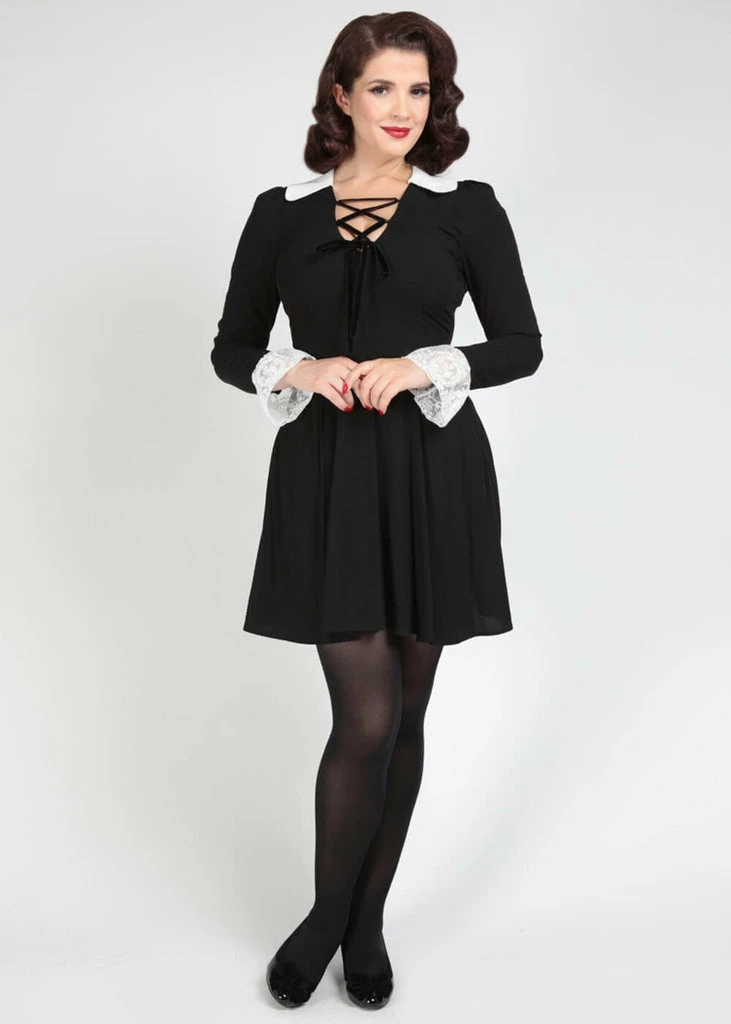 Collectif Marceline 60's Dress Black - Image 4