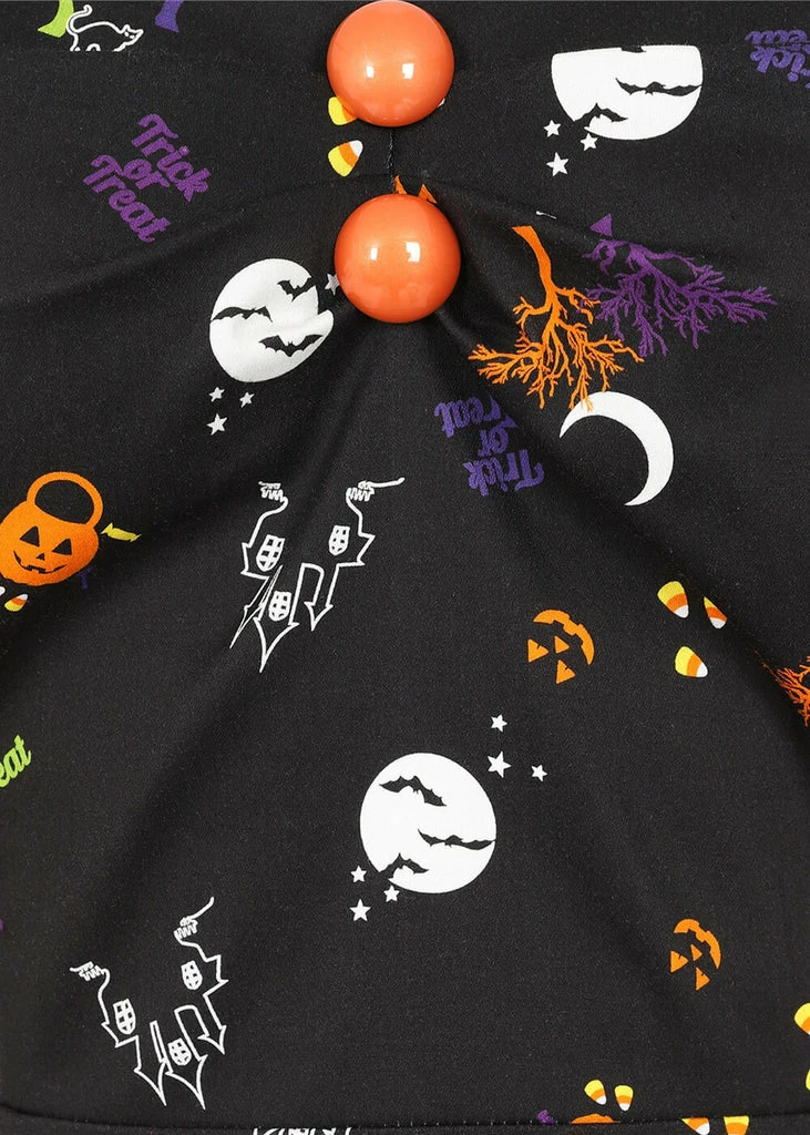 Collectif Dolores All Hallows Eve 50's Swing Dress Black - Image 5