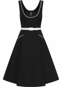 Collectif Kinsley Sailor 60's Swing Dress Black