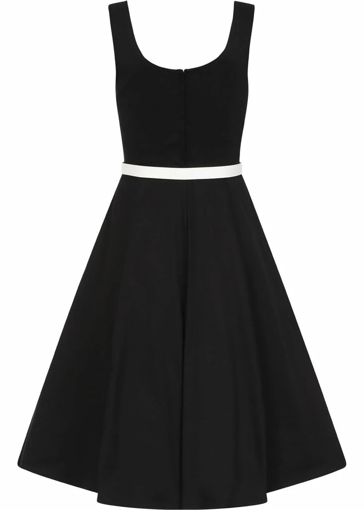Collectif Kinsley Sailor 60's Swing Dress Black - Image 4