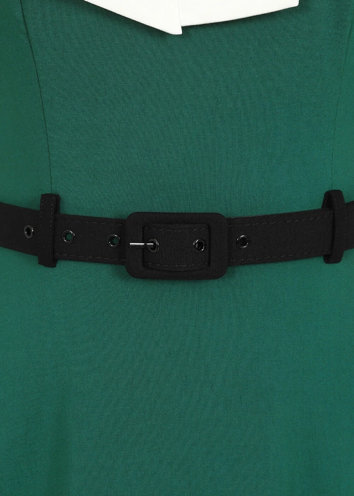 Collectif Sadie 50's Swing Dress Green - Image 4