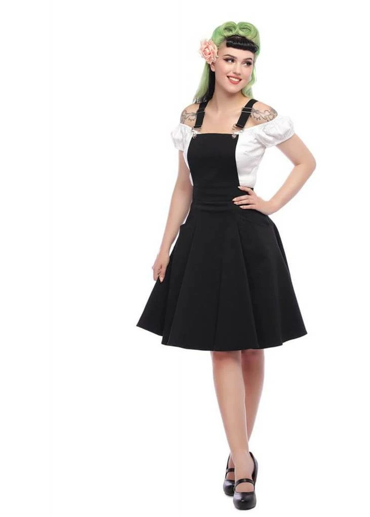 Collectif Kayden Braces 50's Swing Dress Black - Image 5