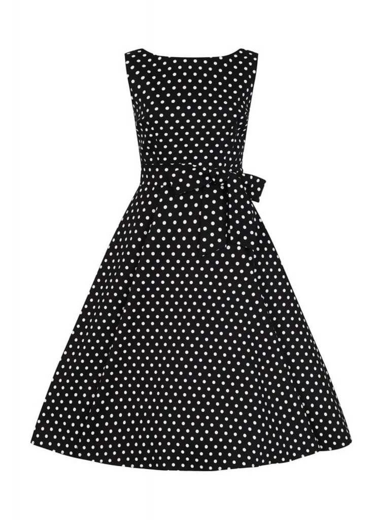 Collectif Frances Polkadot 50's Swing Dress Black - Image 4