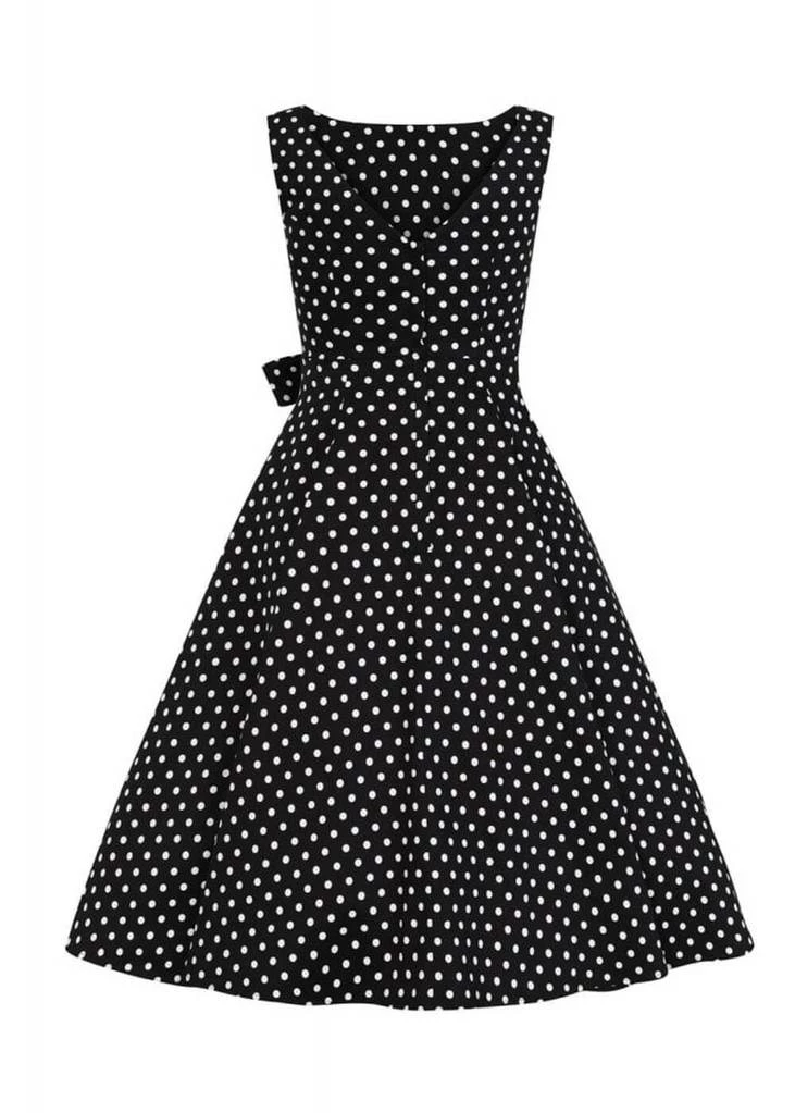 Collectif Frances Polkadot 50's Swing Dress Black - Image 3
