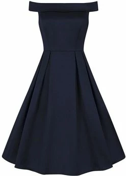 Collectif Anastasia 50's Swing Dress Navy