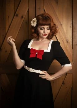 Collectif Sadie 50's Swing Dress Black