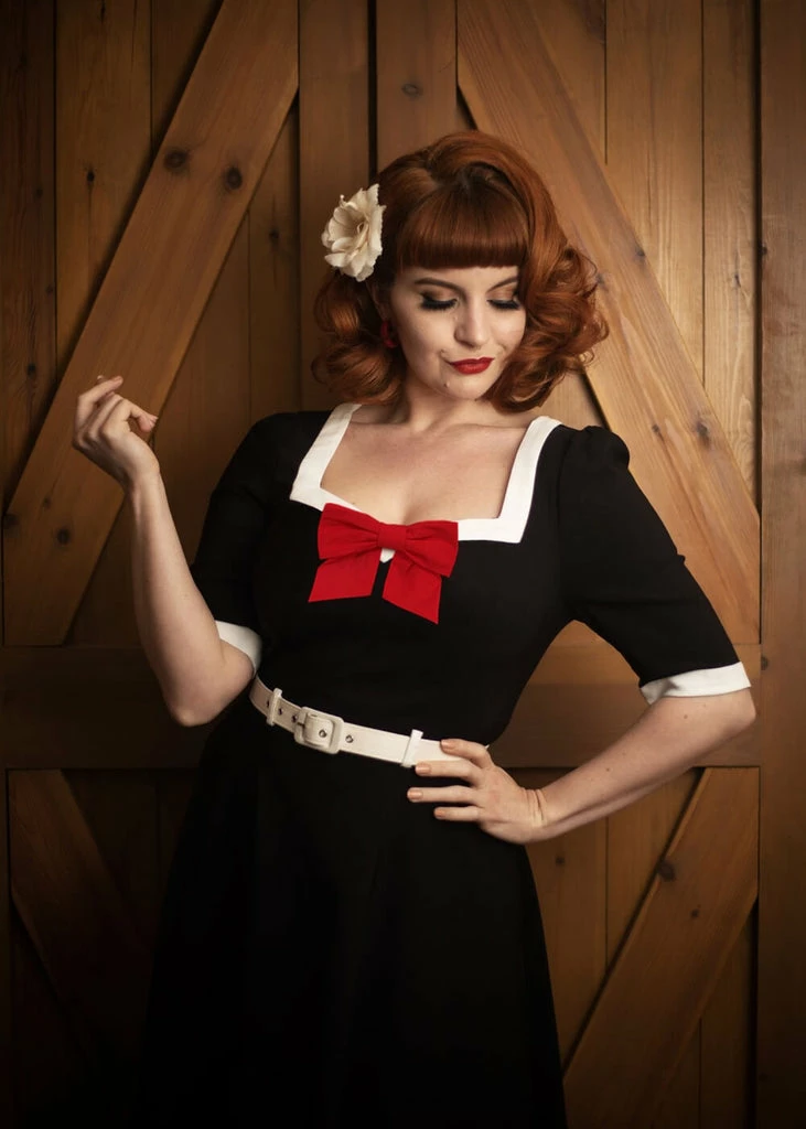 Collectif Sadie 50's Swing Dress Black