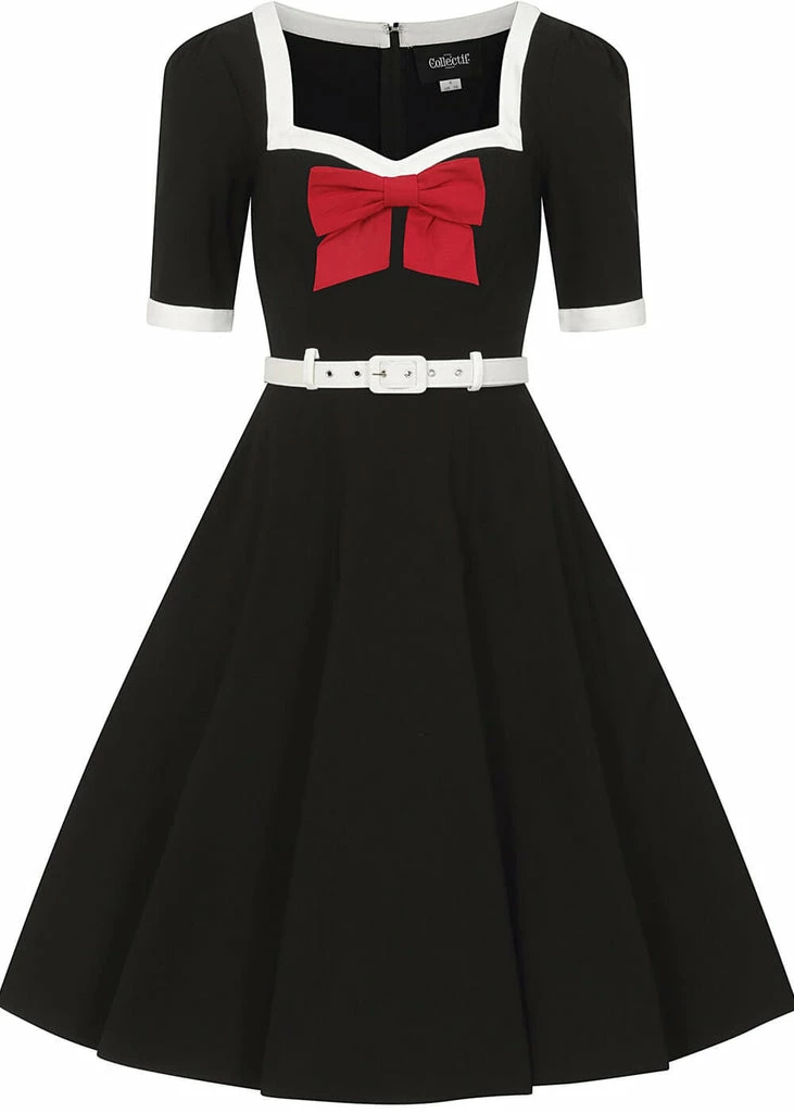 Collectif Sadie 50's Swing Dress Black - Image 2