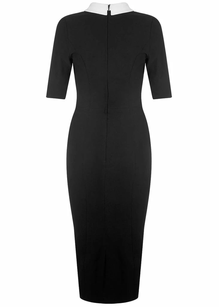 Collectif Winona 50's Pencil Dress Black - Image 3
