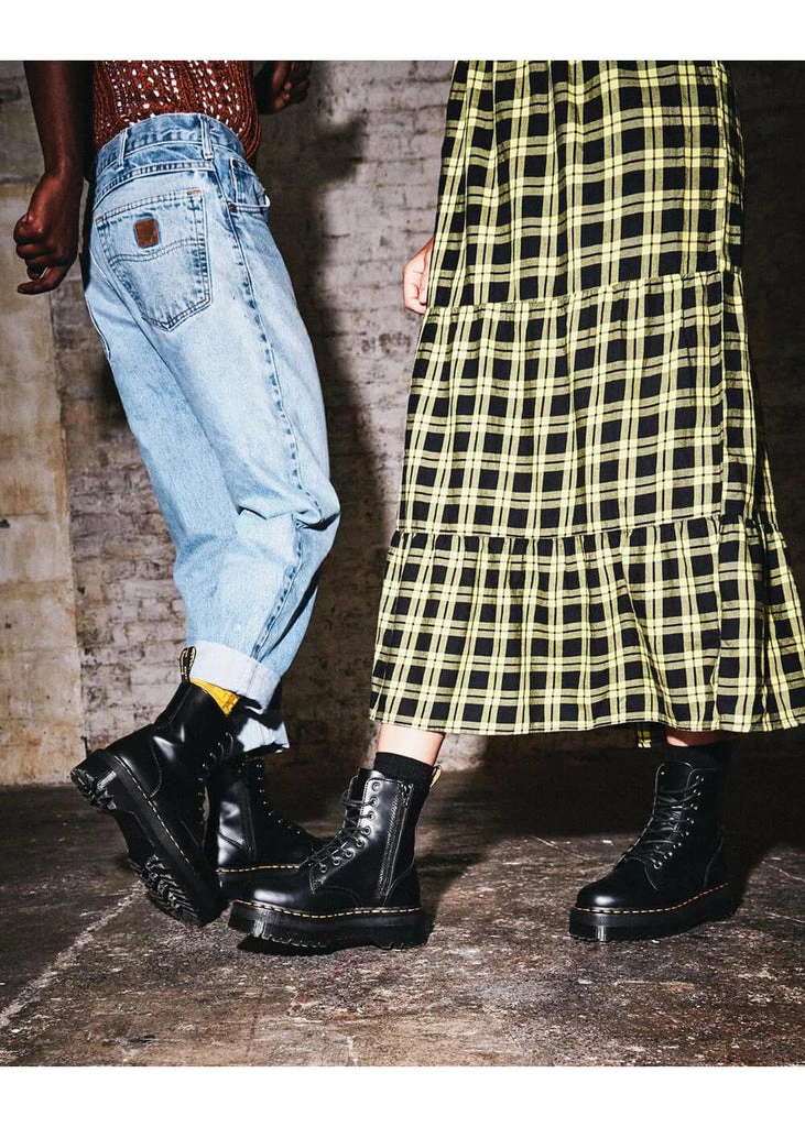 Dr. Martens Jadon Smooth Lace-up Boots Black - Image 2