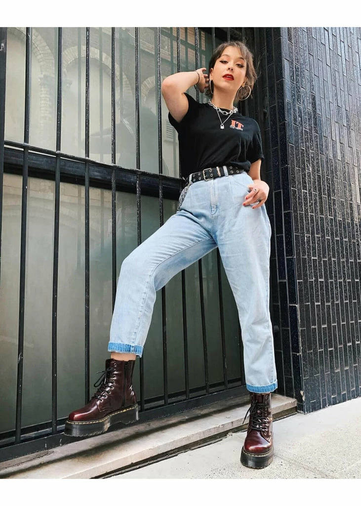 Dr. Martens Vegan Jadon Boots Red - Image 2