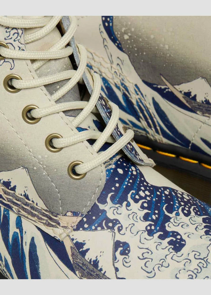 Dr. Martens X The Met 1460 The Great Wave Leather Boots Multi - Image 3