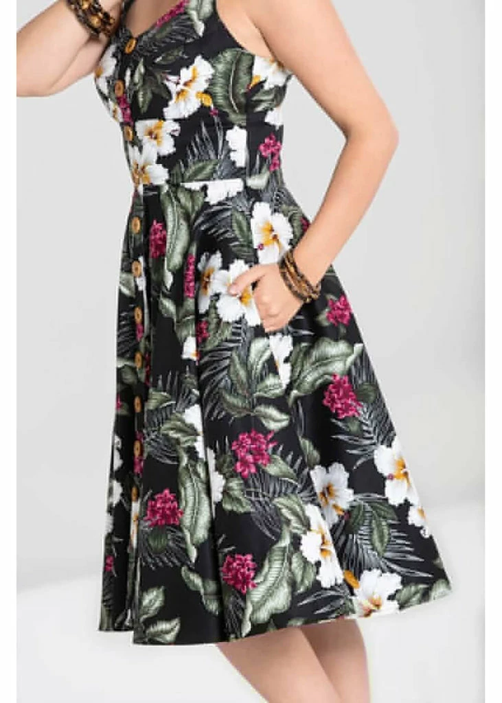 Hell Bunny Tahiti 50's Swing Dress Black - Image 2