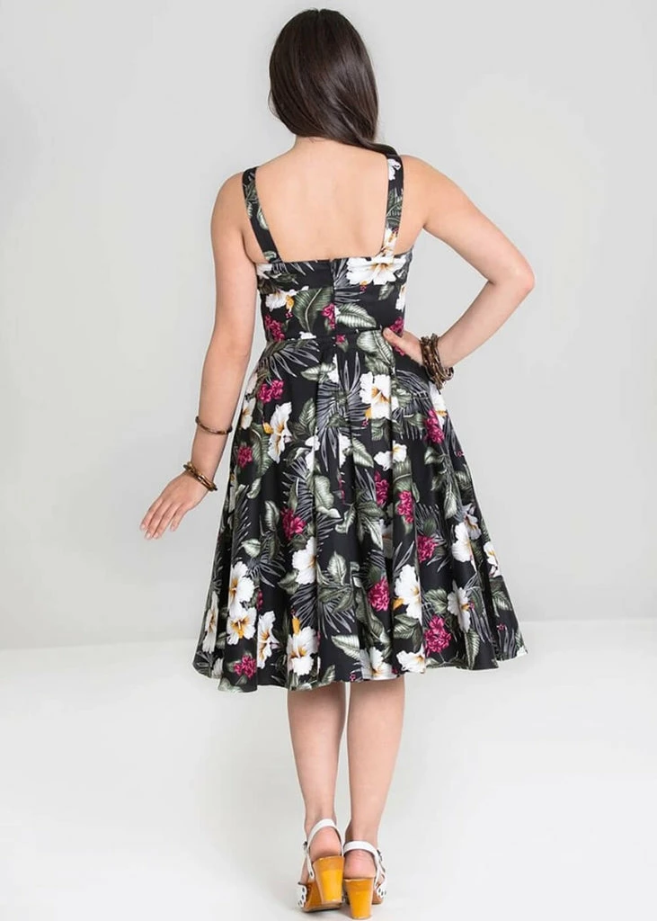 Hell Bunny Tahiti 50's Swing Dress Black - Image 4