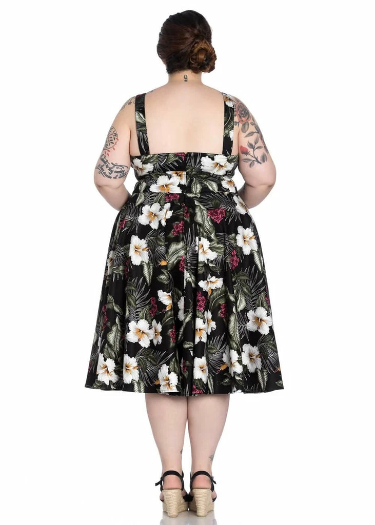 Hell Bunny Tahiti 50's Swing Dress Black - Image 5