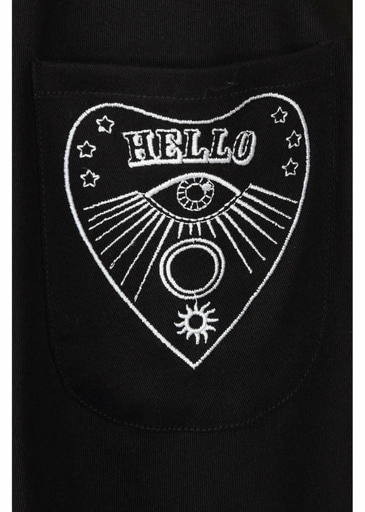 Hell Bunny Samara Ouija 60's Pinafore Dress Black - Image 3