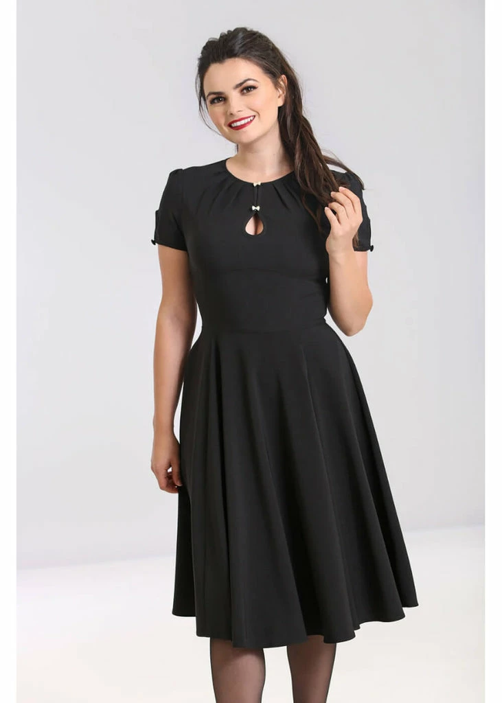 Hell Bunny Riley 40's Swing Dress Black