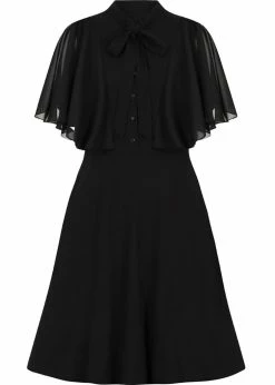 Hell Bunny Isabelle 70's Dress Black