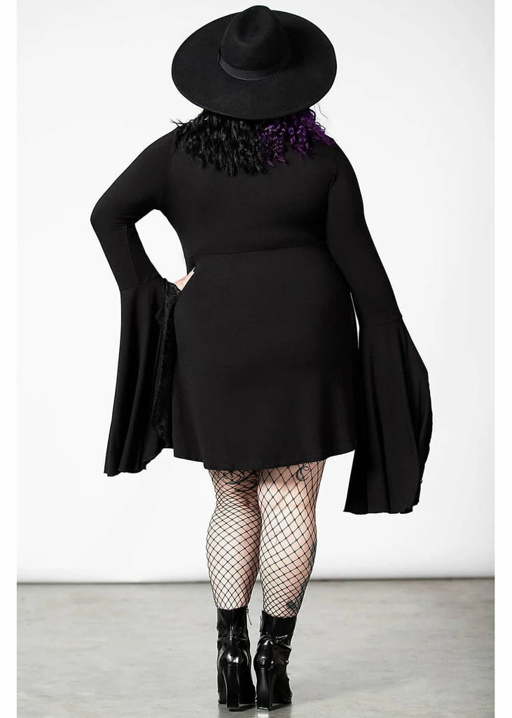 Killstar Hagatha Sorceress 70's Dress Black - Image 6