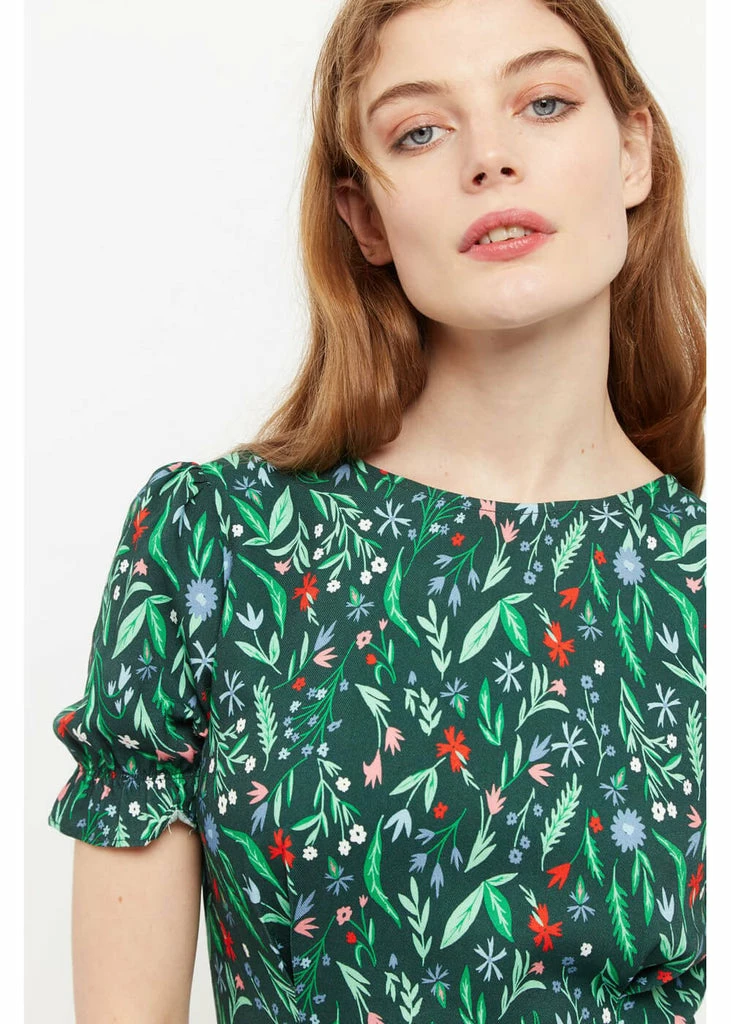 Louche Flo Folk Floral 70's Midi Dress Multi - Image 3