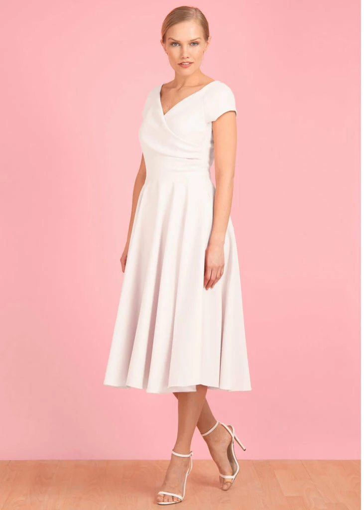 Pretty Dress Company Hourglass 50's Swing Dress Ivory - Image 2