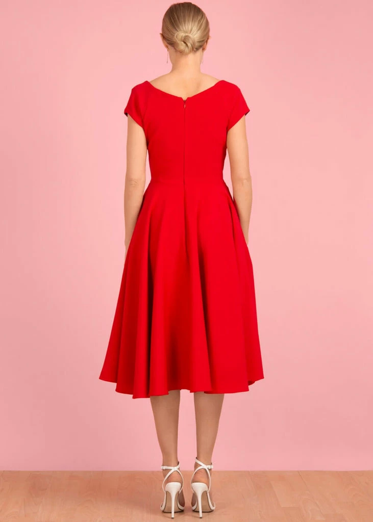 Pretty Dress Company Hourglass 50's Swing Dress Red - Image 3