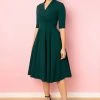 Pretty Dress Company Leyla 50's Swing Dress Forest Green