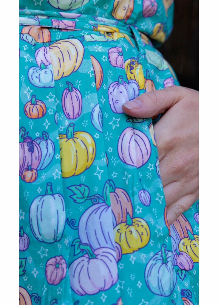 Run & Fly Pumpkin Patch 50's Swing Dress Pastel - Image 2