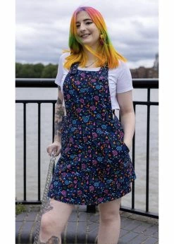 Run And Fly Memphis 60's Pinafore Dress Black