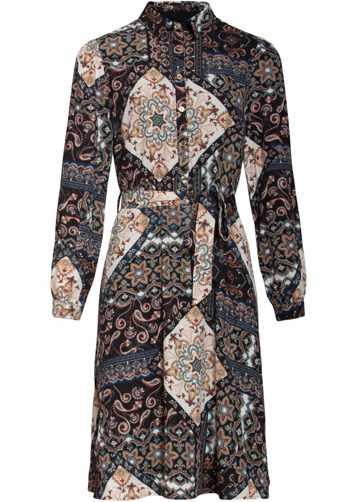 Smashed Lemon Paisley Summer 70's Dress Multi