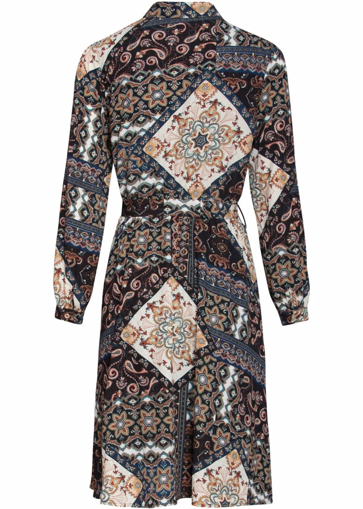 Smashed Lemon Paisley Summer 70's Dress Multi - Image 2