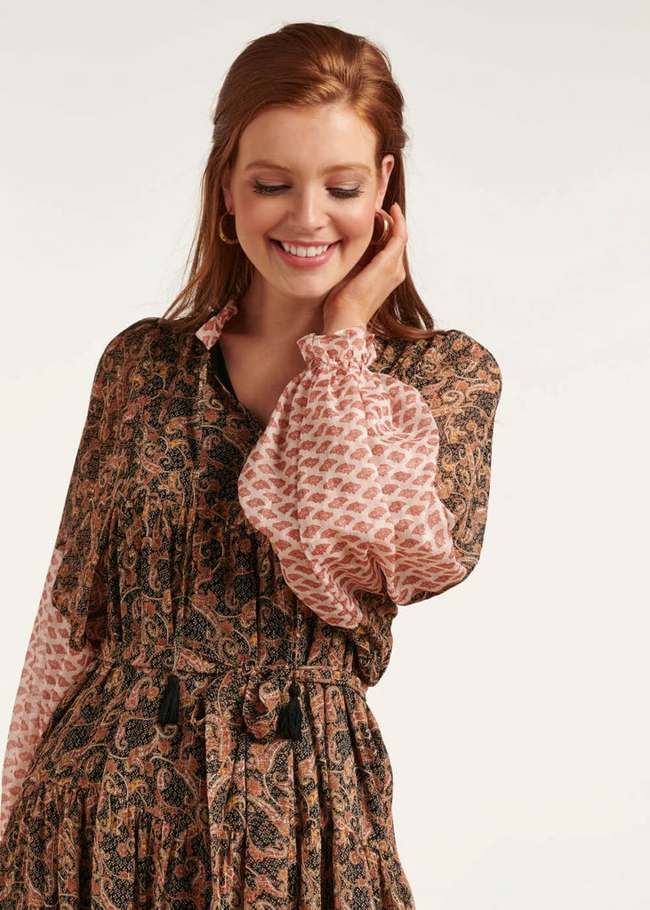 Smashed Lemon Exotic Bohemian 60's Dress Multi - Image 5