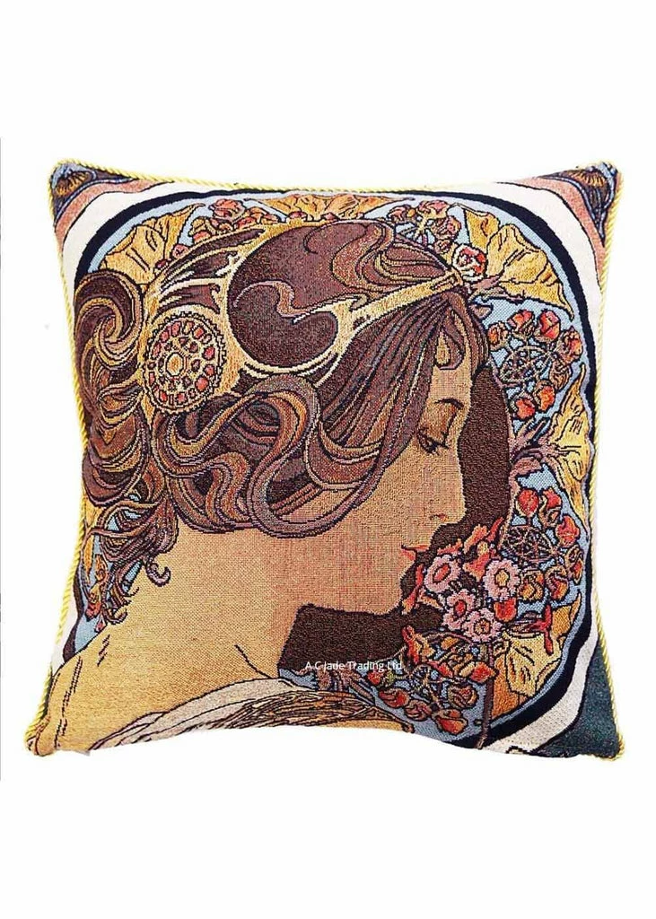Tapestry Bags Alphonse Mucha Primrose Cushion Case