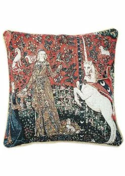 Tapestry Bags Lady & Unicorn Sense Of Taste Cushion Cover