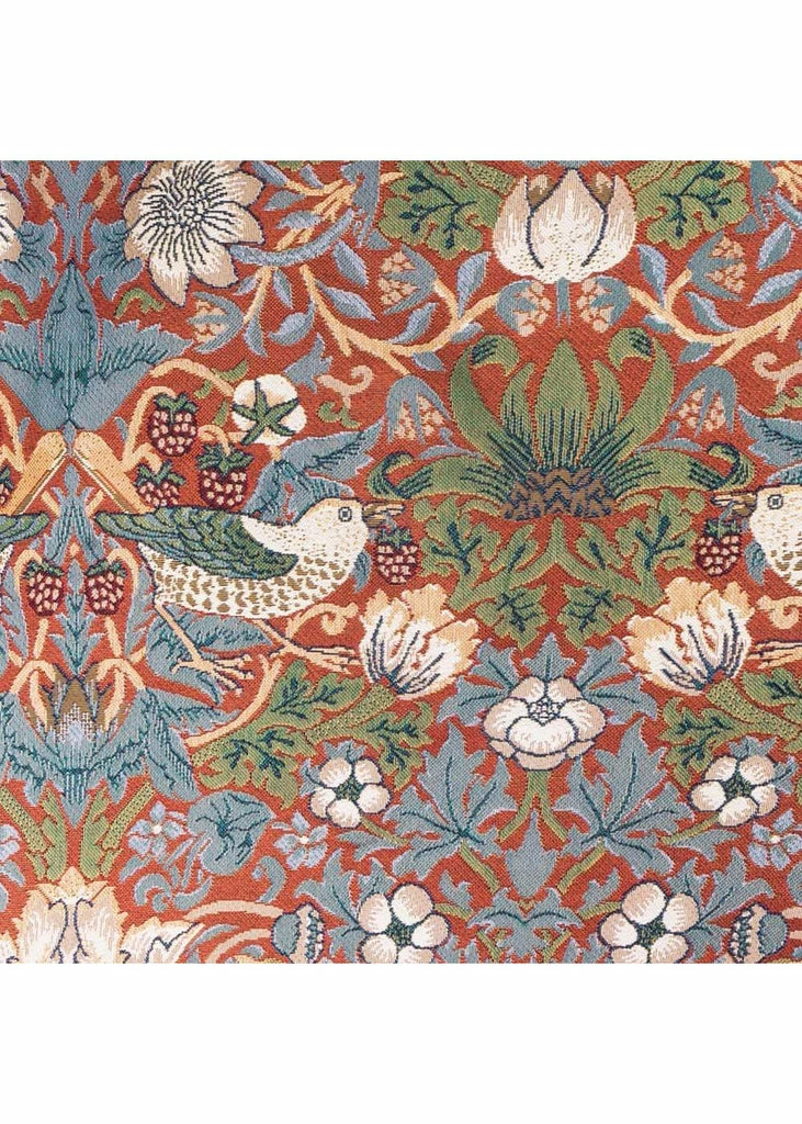 Tapestry Bags Morris Strawberry Thief Cushion Cover Red - Image 2