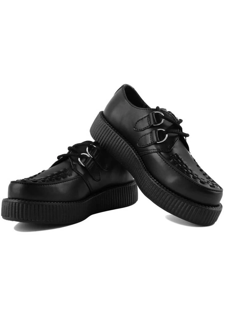 T.U.K Unisex Viva Mondo Creeper Leather Black - Image 3