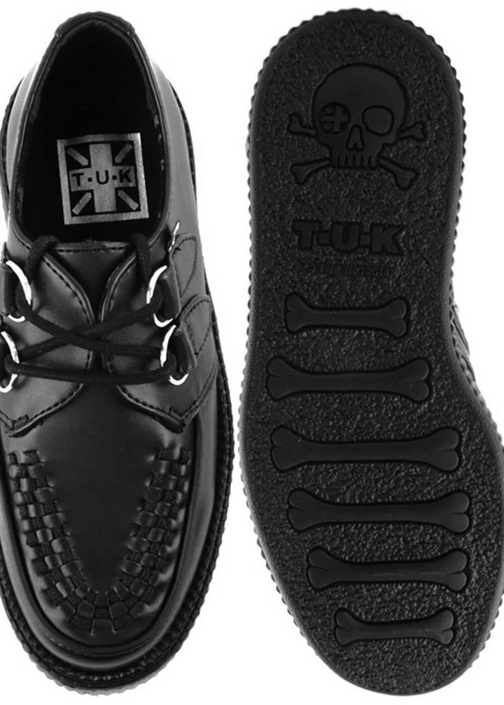 T.U.K Unisex Viva Mondo Creeper Leather Black - Image 2